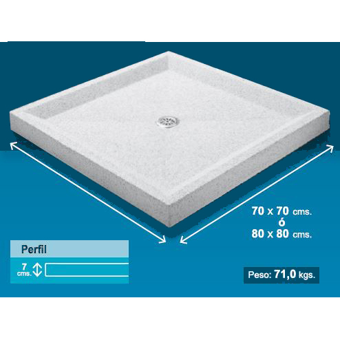 Plato para ducha solar de piscinas 80 X 110 mm blanco granallado - Tienda  online productos Iteapool